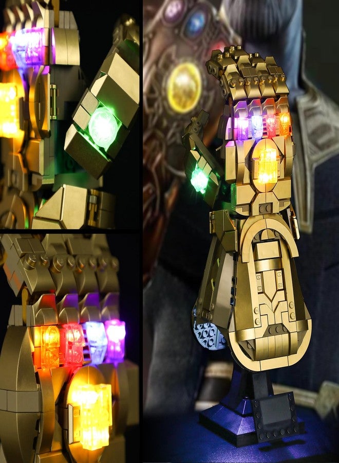 Vaodest مصباح LED من Vaodest لمجموعة Lego 76191 Marvel Infinity Gauntlet، تصميم وتكوين متوافق مع الموديل 76191 (مصباح LED فقط، وليس مجموعة مكعبات البناء) - Image 5